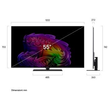 Foto dimensioni TV OLED55G66LS 2026